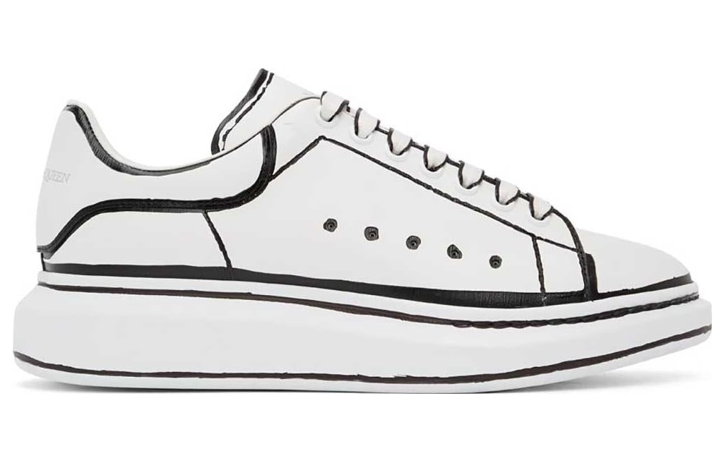 Alexander McQueen Oversized Sneaker 'White Black Outline' 627867WHYBI9061 - 2