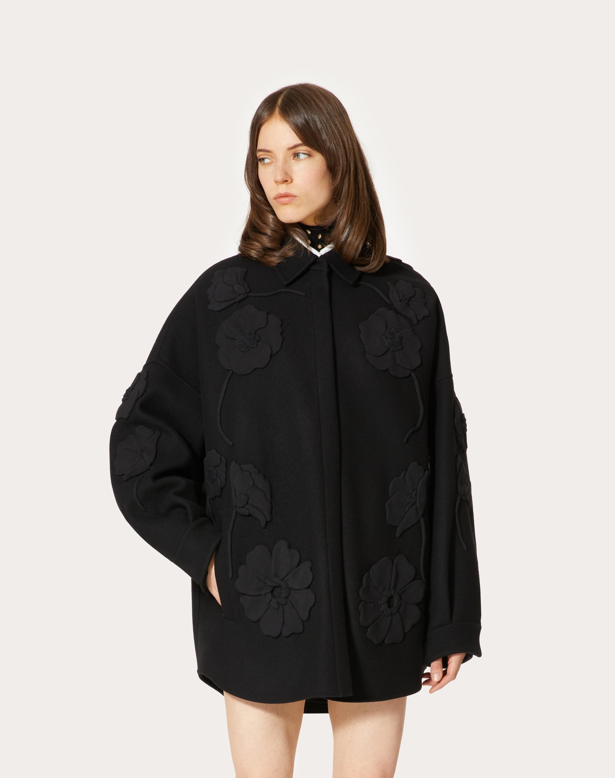 EMBROIDERED COMPACT DRAP OVERSHIRT - 3