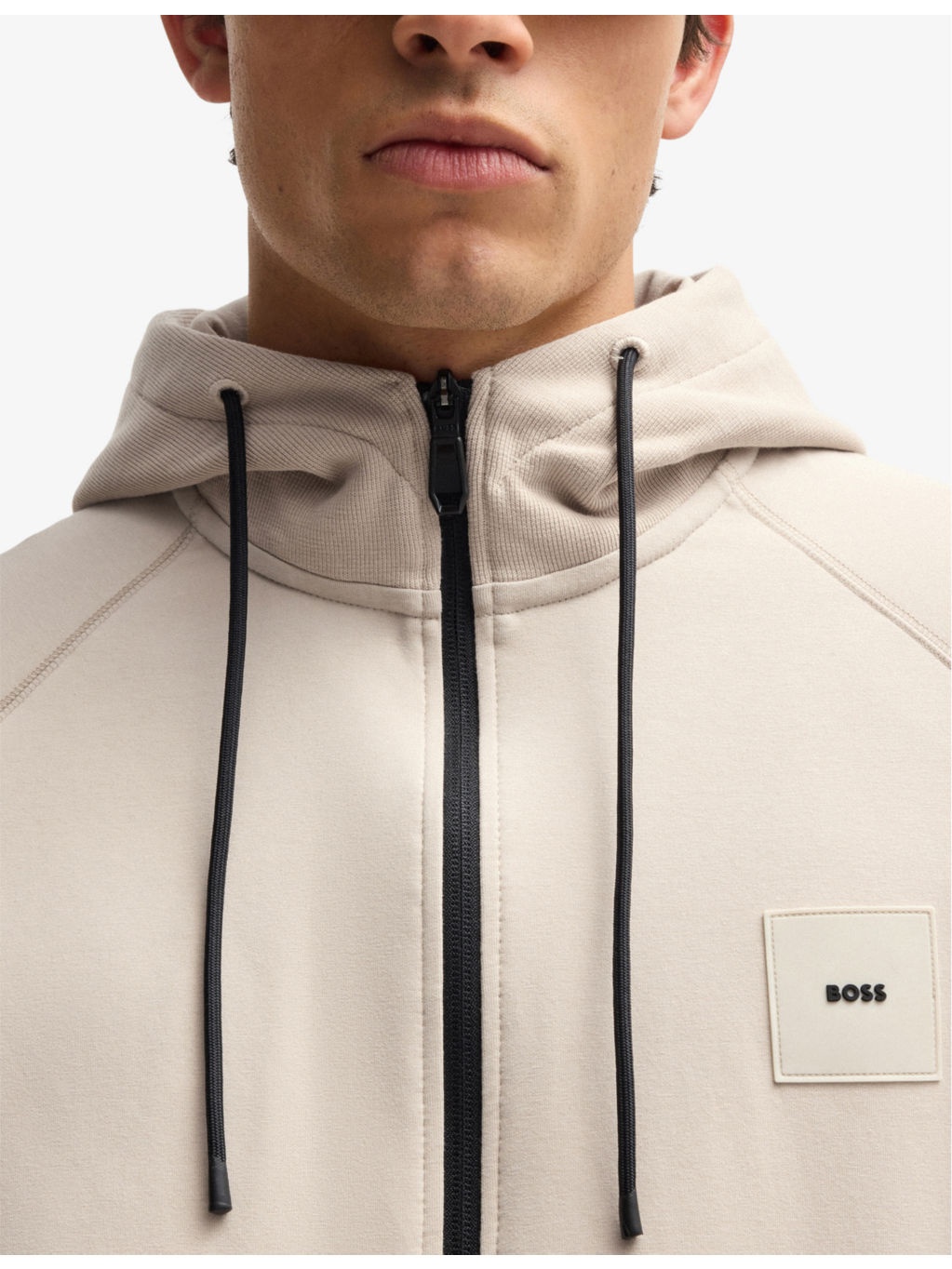 Logo-Patch Zip-Up Cotton-Blend Hoody - 5