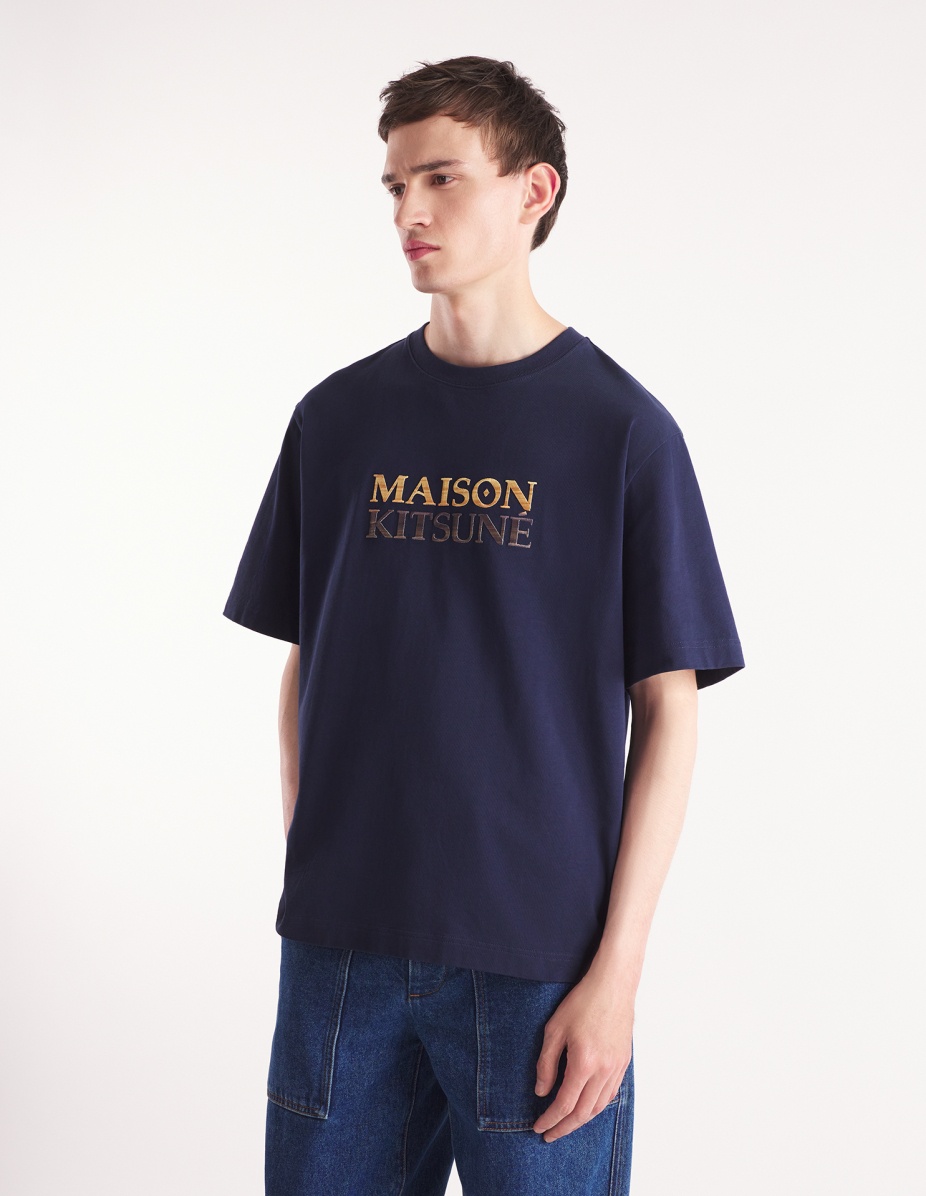 【Maison Kitsune】GRADIENT OVERSIZE TEE SHI◆NM00116KJ0119 Maison Kitsuné Gradient Logo Oversized T-Shirt, Size X-Large