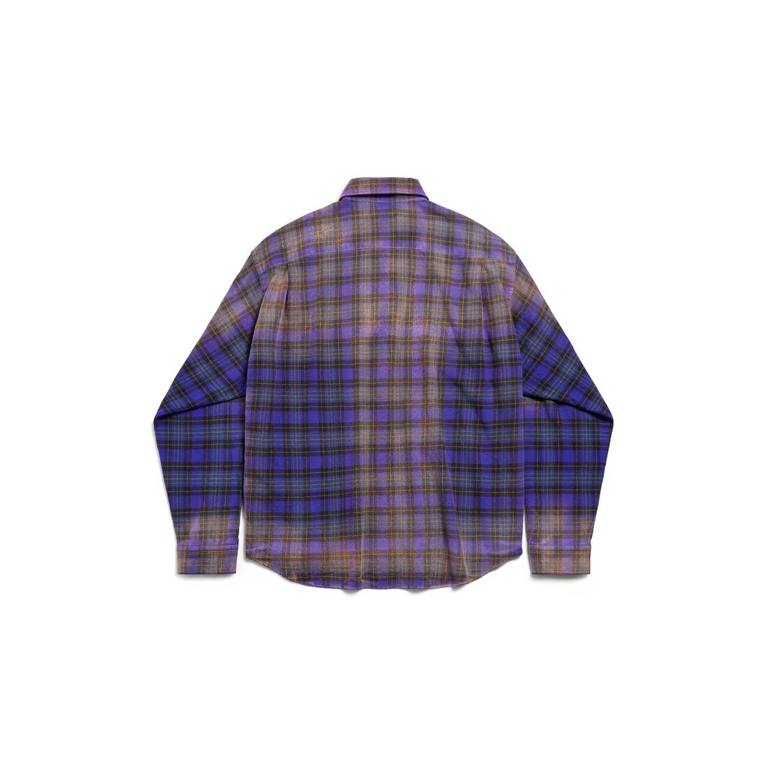 Men's Balenciaga Shirt Large Fit in Purple - 2