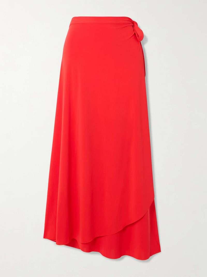 Julieta stretch-jersey midi wrap skirt - 1