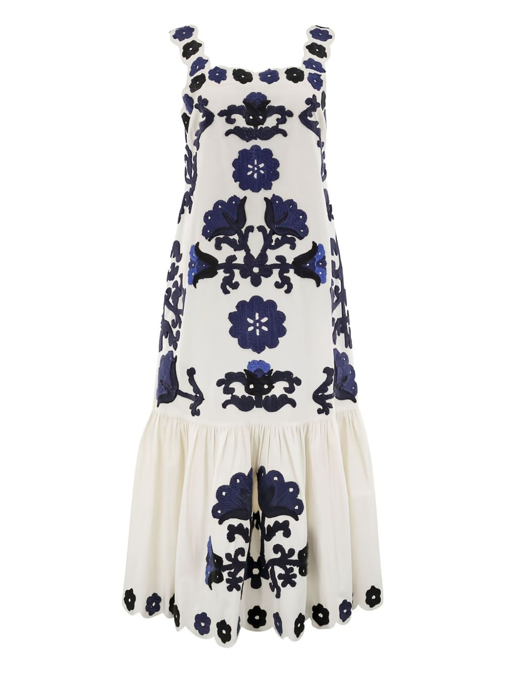 Catrine applique-floral midi dress - 1