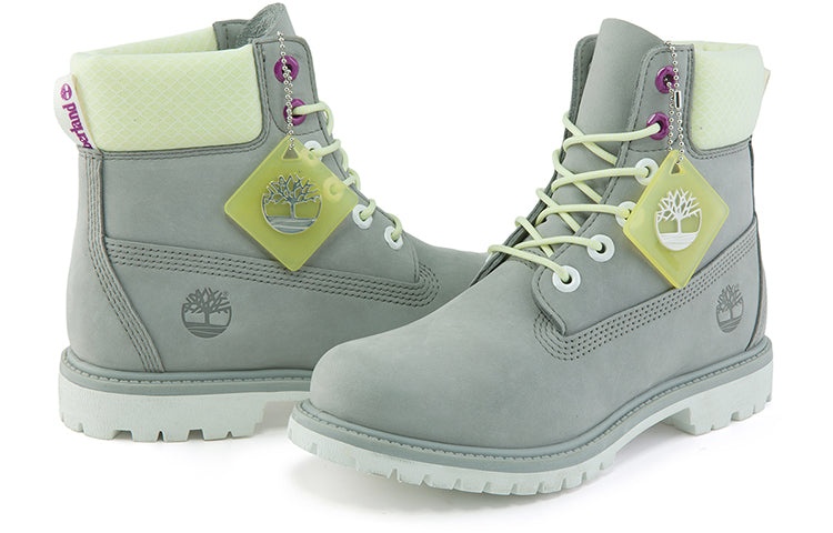 (WMNS) Timberland Premium 6 Inch Waterproof Wide Fit Boot 'Grey Nubuck' A2HWUW - 5