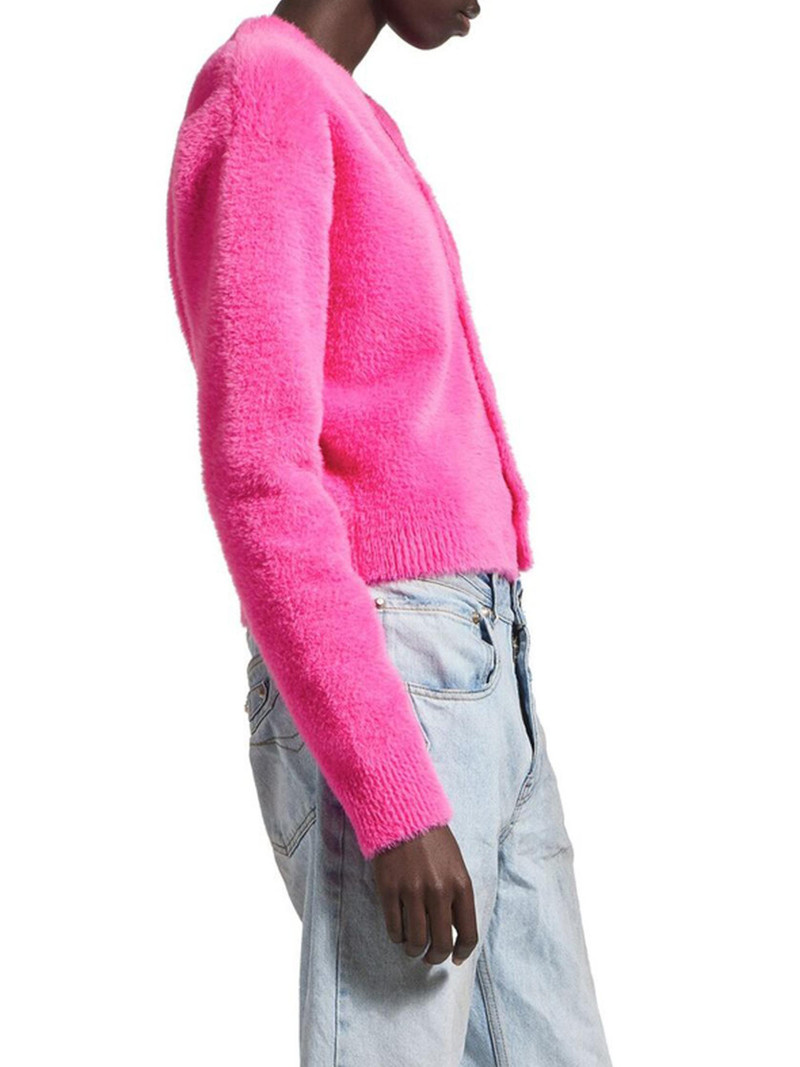 Women's Fluffy Cardigan - Pink 4