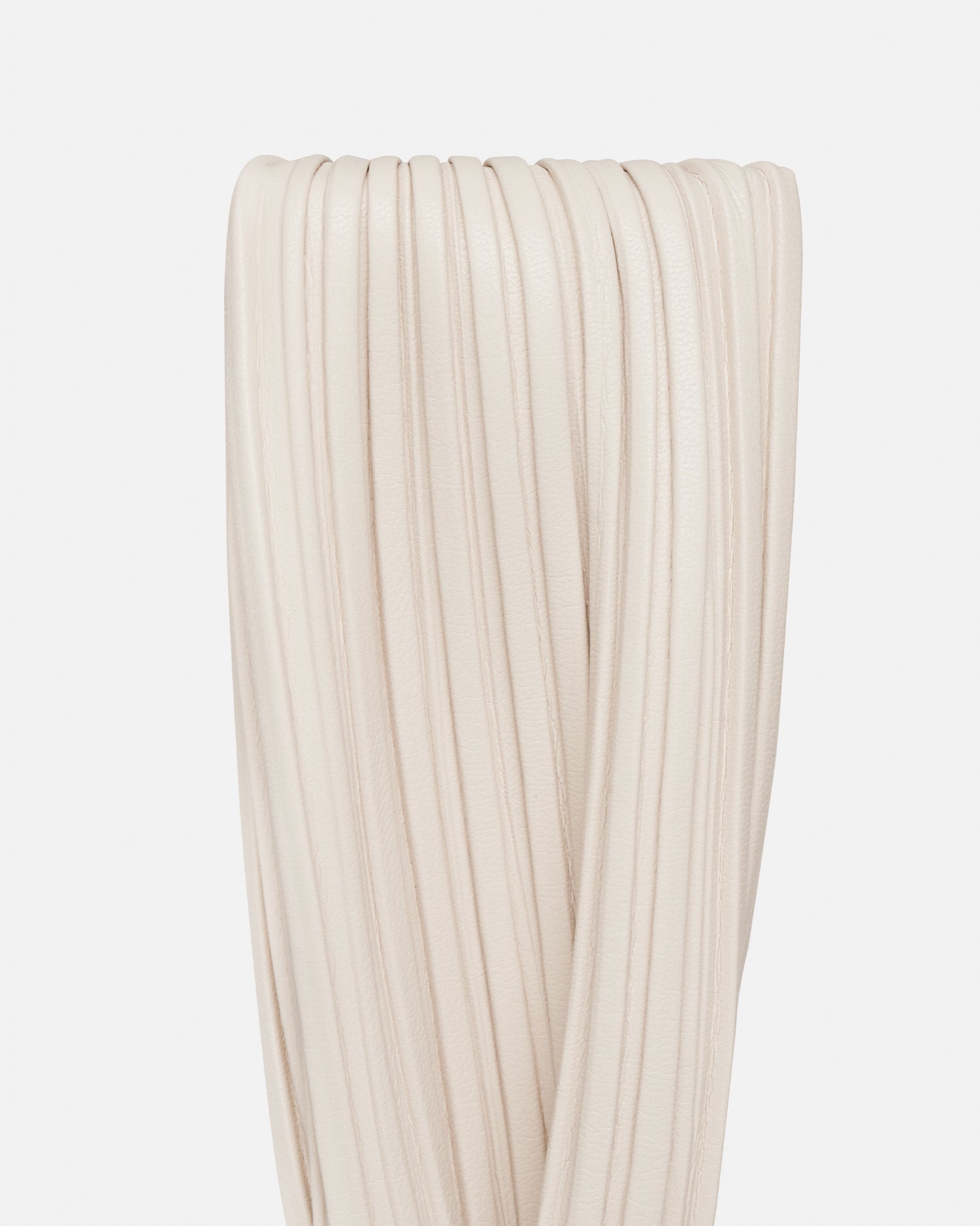 Large Pleated Vegan Leather Clutch - 3