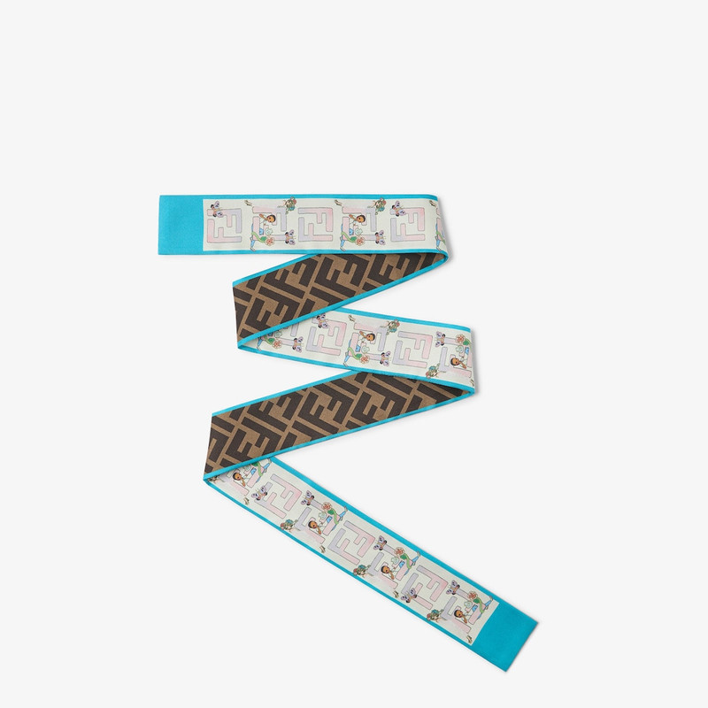 Fantastic Fendi Future Wrappy Multicolor FF silk scarf 1
