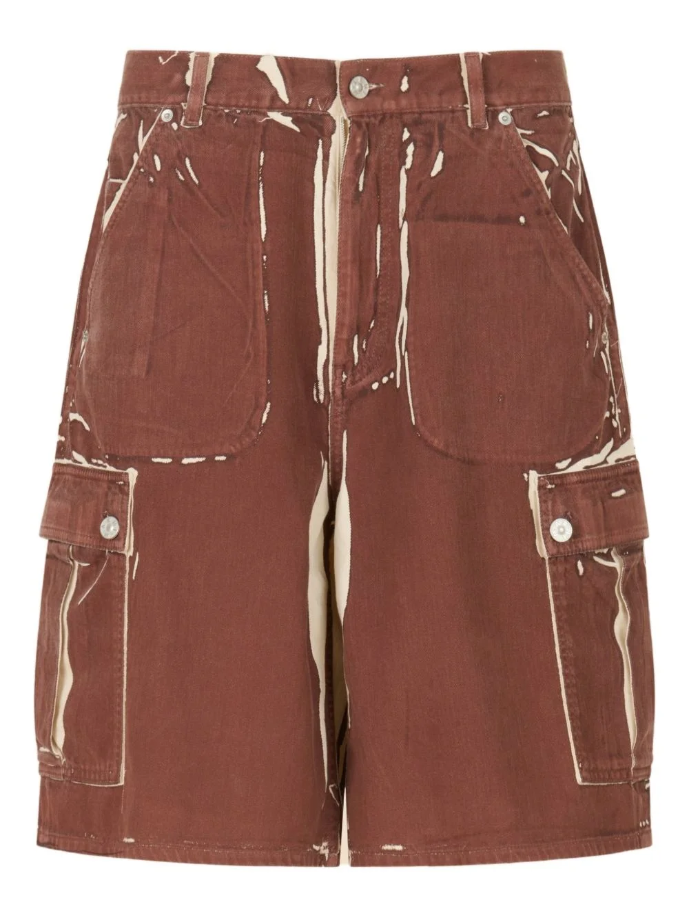 belt-loop printed shorts - 1