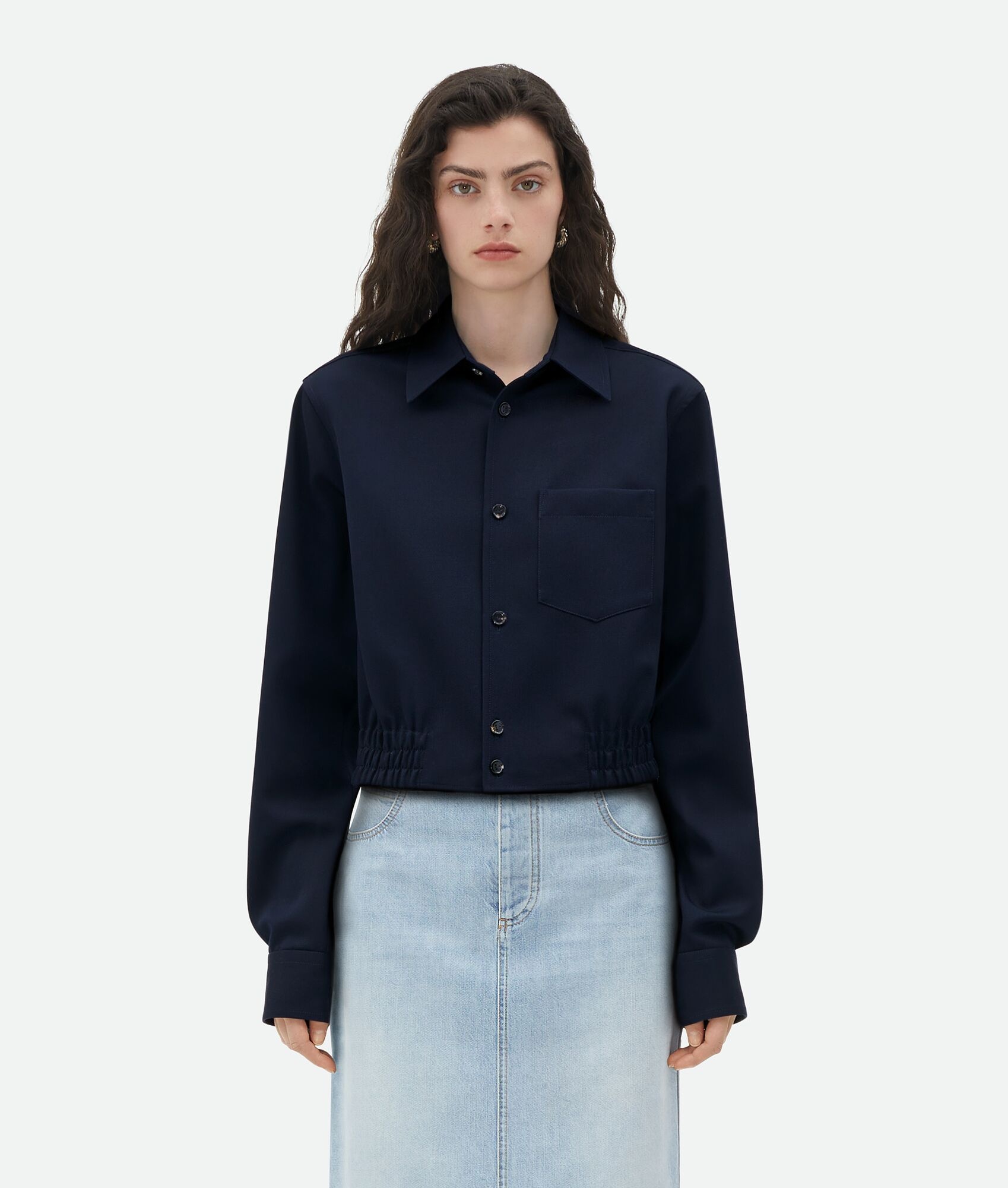 Elasticated Waist Wool Shirt - 1