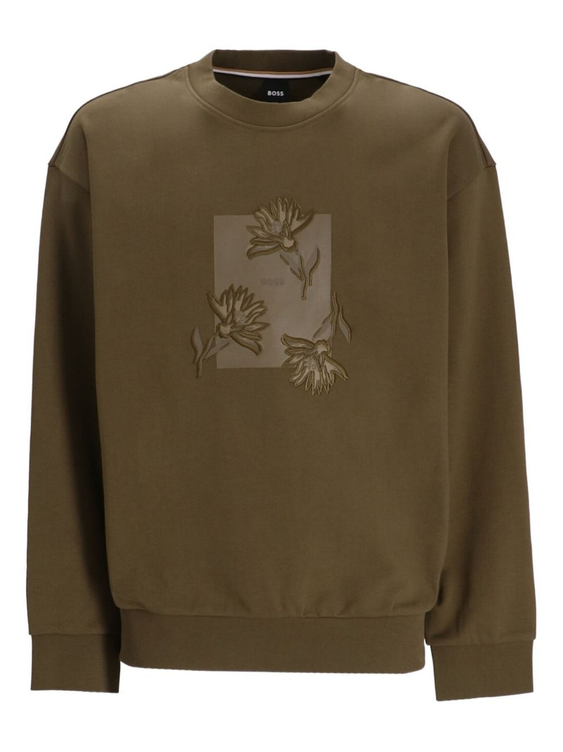 floral-embroidered sweatshirt 1