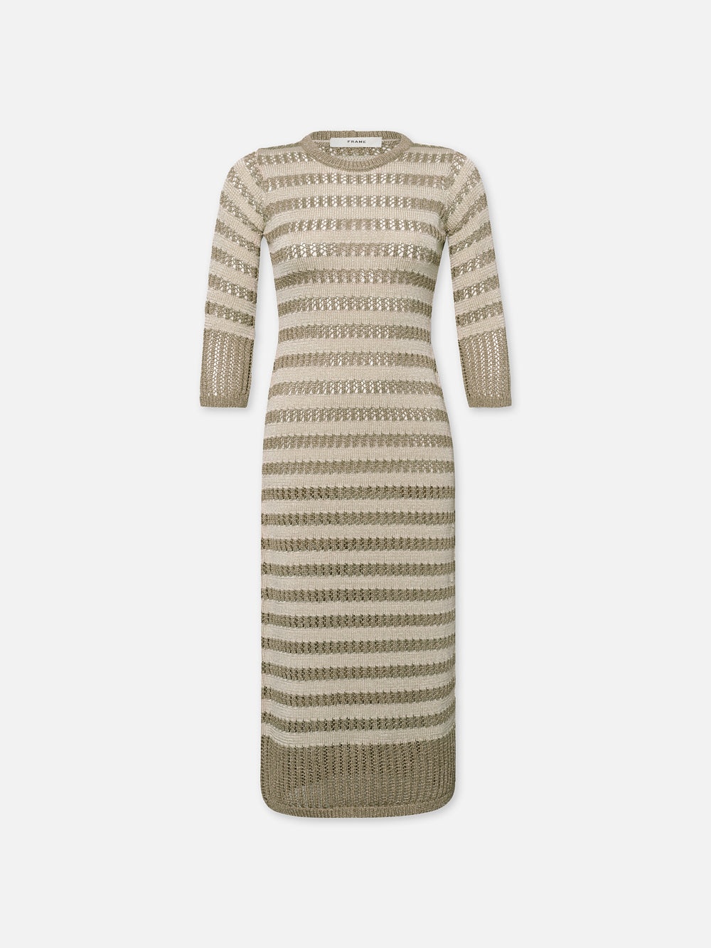 Lurex Stripe Dress in Gold Multi - 1