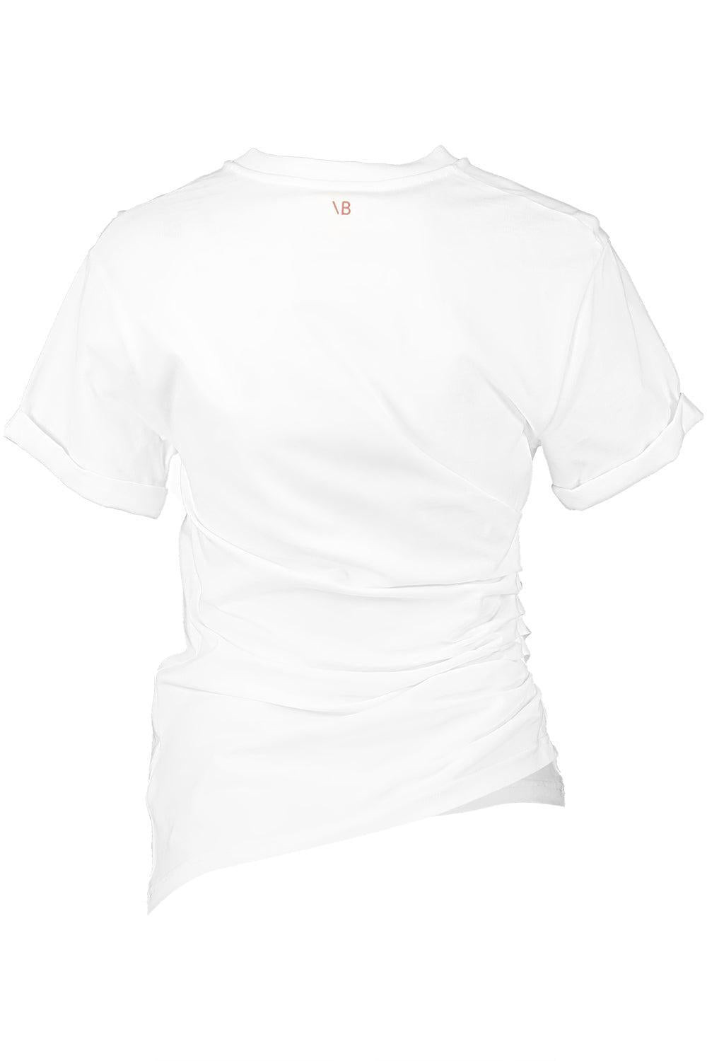 Gathered T-Shirt - White - 5