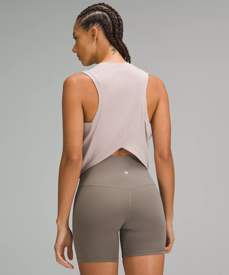 Soft-Knit Crewneck Cropped Tank Top 3