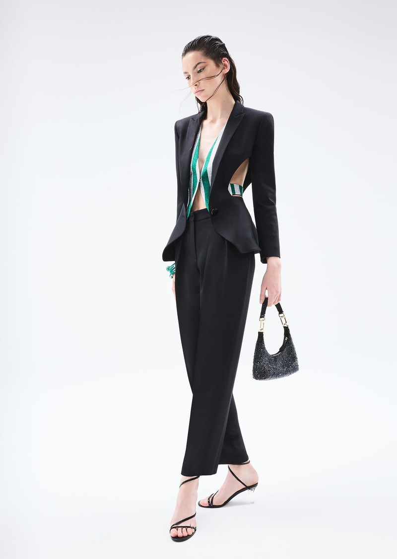 Two-dart trousers in silk and linen 6
