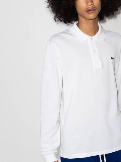 LACOSTE logo-patch long-sleeve polo shirt outlook