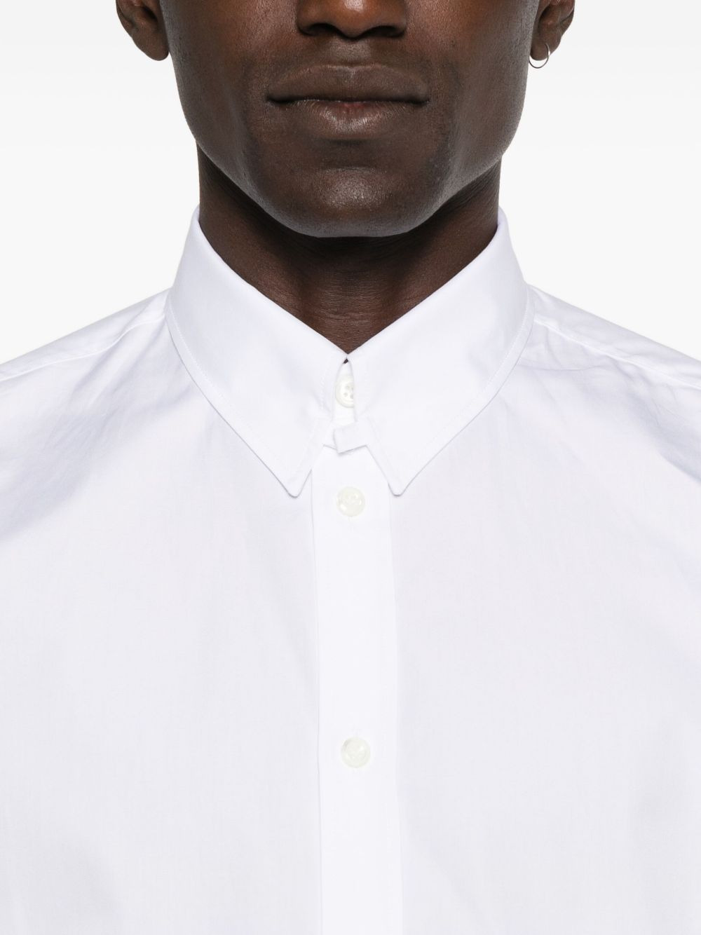 logo-detail cotton shirt - 5