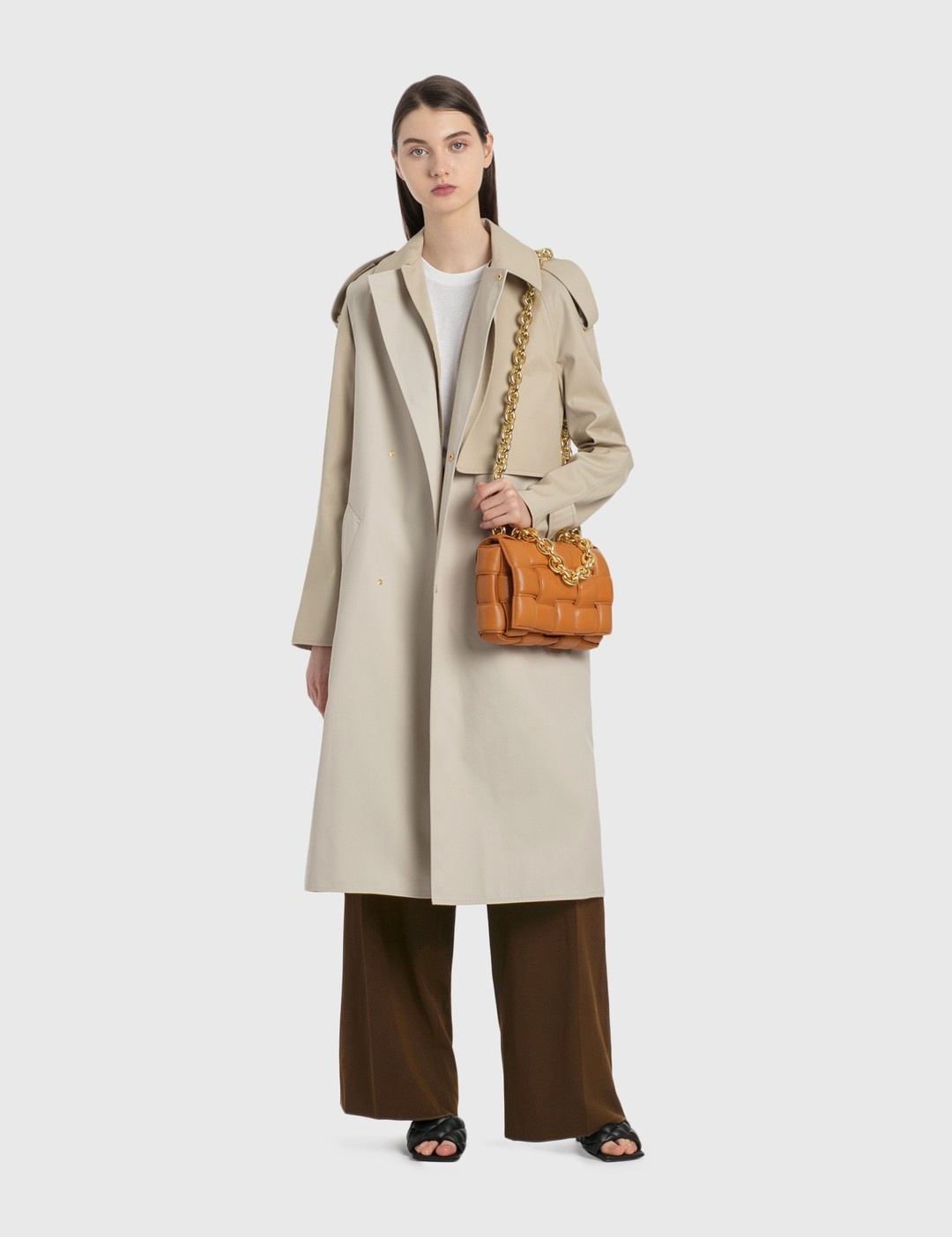 double layer trench coat - 9