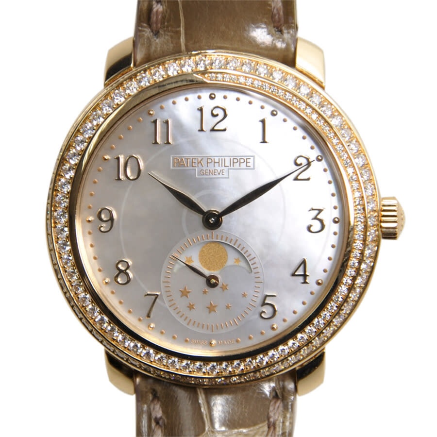 Patek Philippe Complications Mother of Pearl Dial Taupe Leather Ladies Watch 4968R-001 - 2
