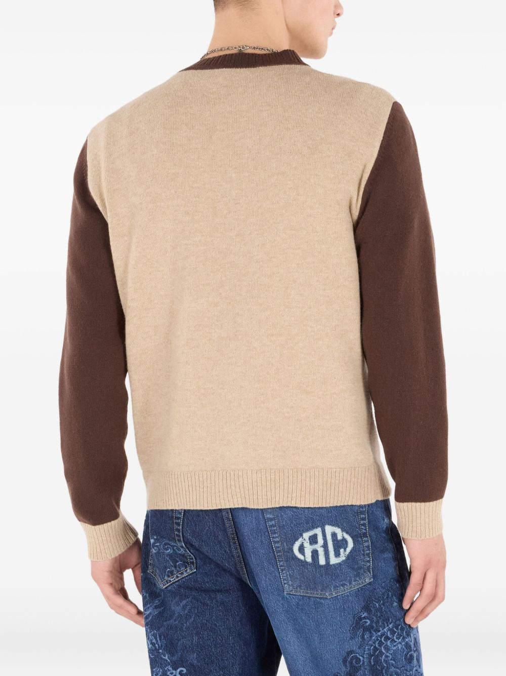 two-tone cardigan - 4