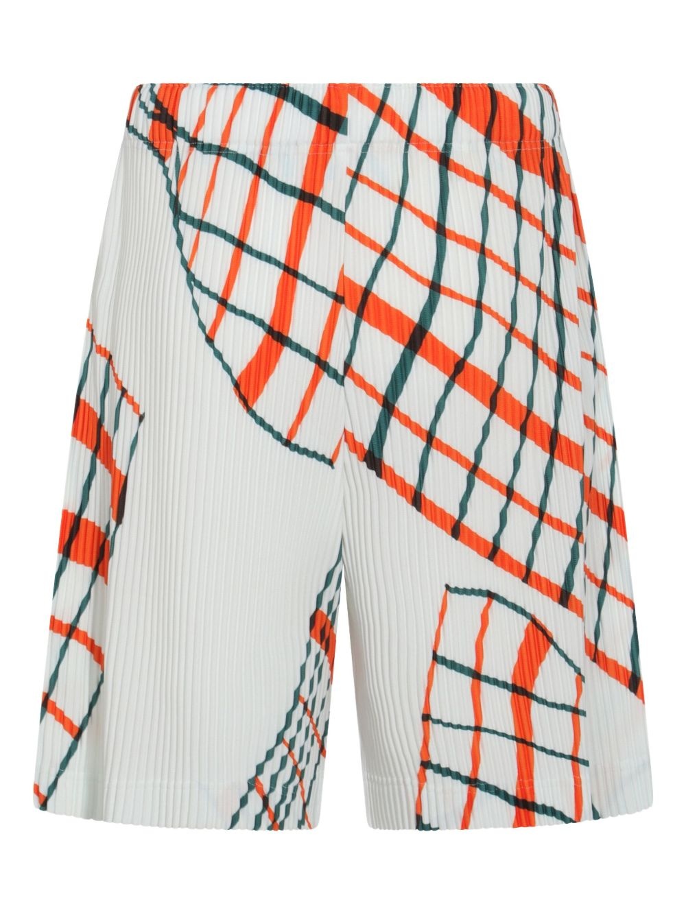 plaid pleated shorts - 2