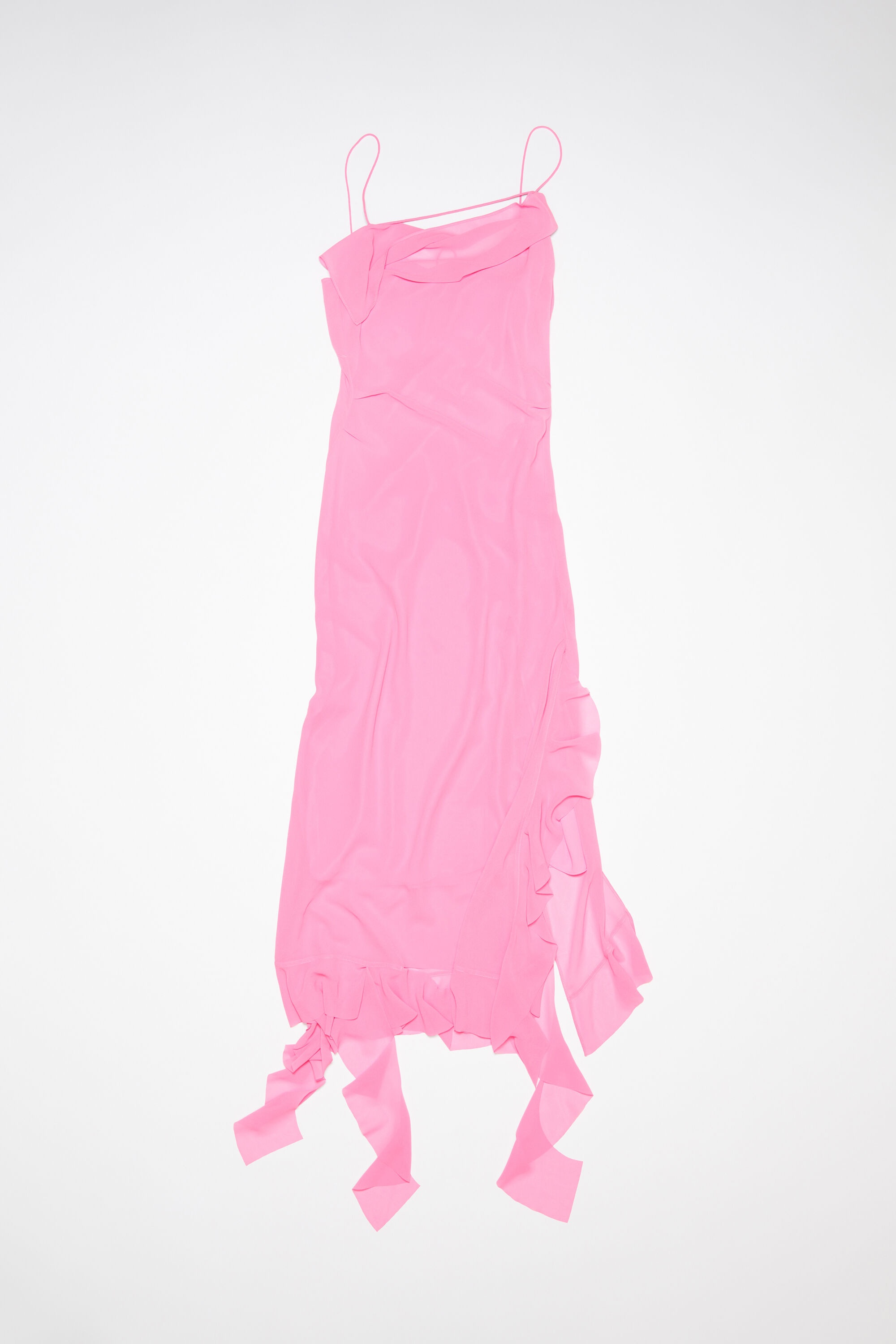 Ruffle strap dress - Bubble Pink - 1