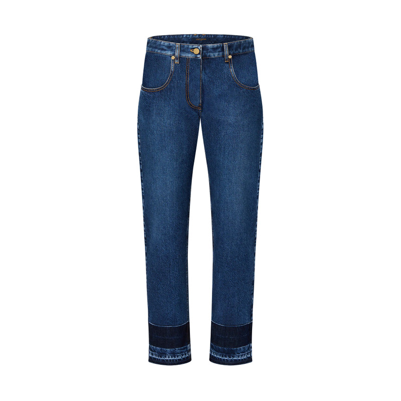 Washed Raw Denim Jeans - 1