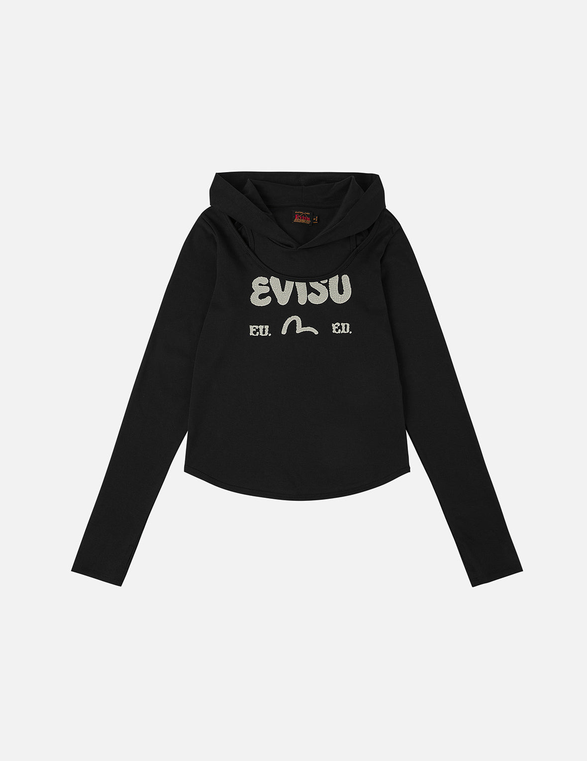 Logo and Seagull Ishigaki Camouflage Print Regular Fit Hooded 2-in-1 Long-sleeve Top - 3