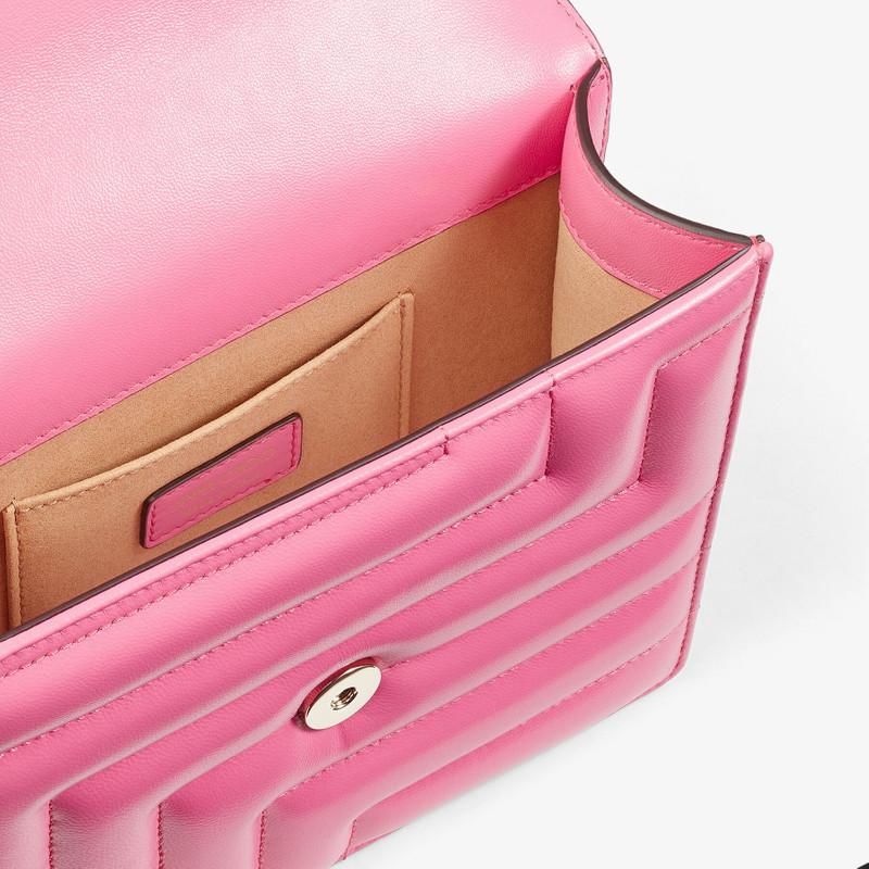 Varenne Avenue Quad
Candy Pink Avenue Nappa Leather Bag with Light Gold JC Emblem 4