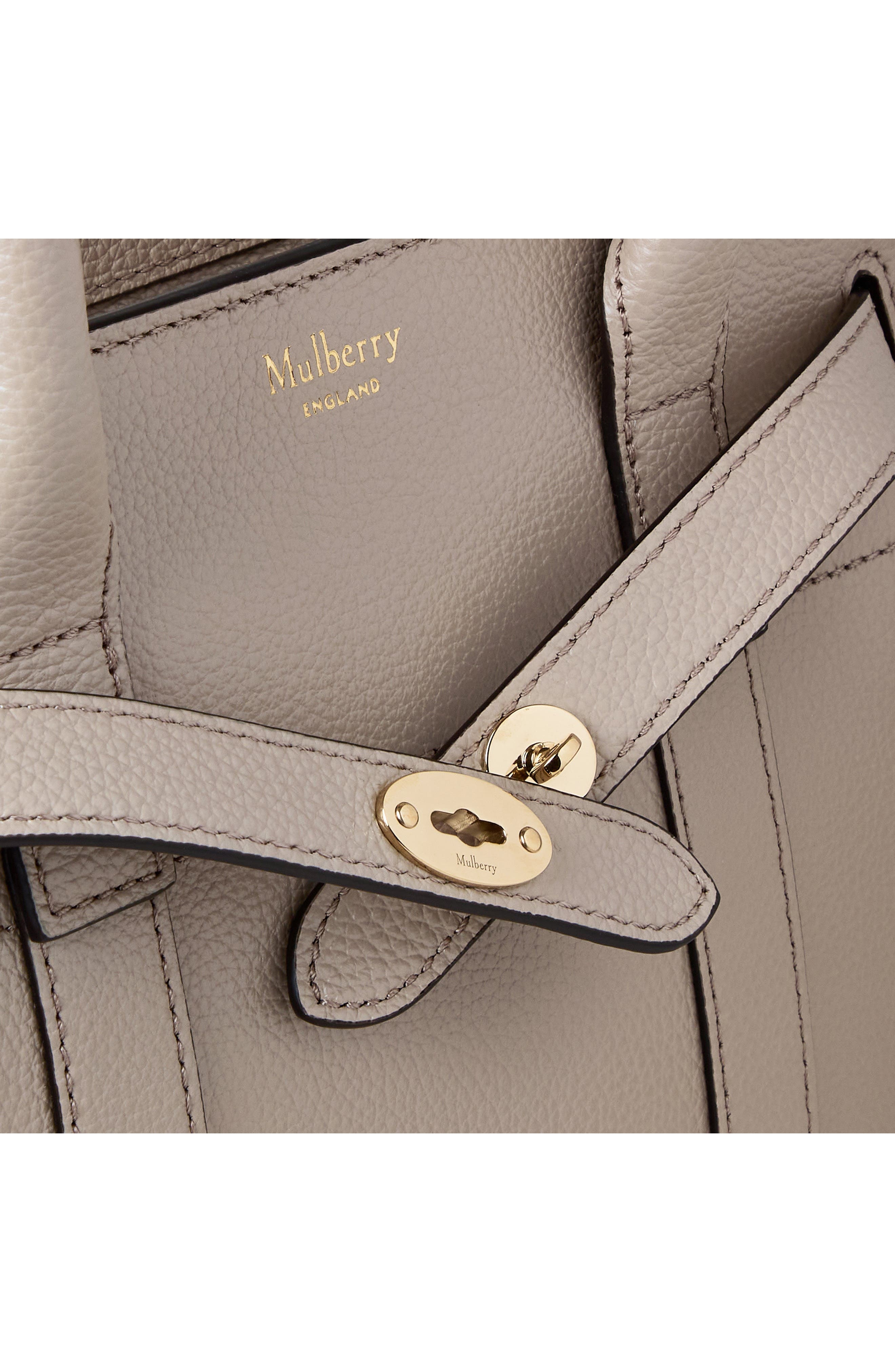 Mulberry Mini Zipped Bayswater Leather Tote in Cashmere Taupe at Nordstrom - 6