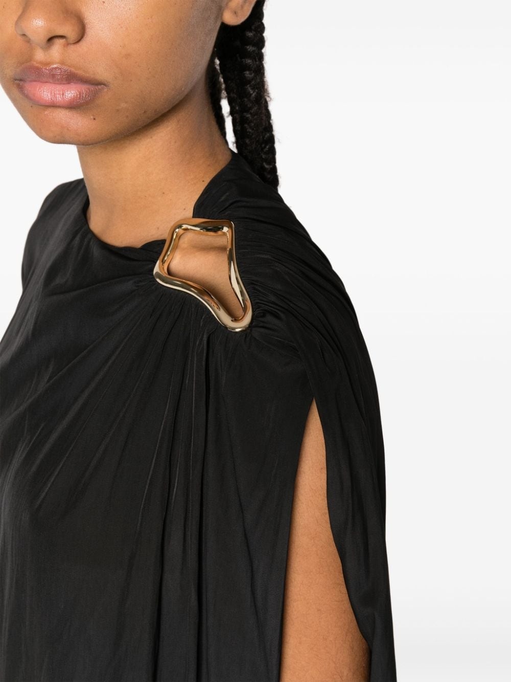 ring-detail midi dress - 5