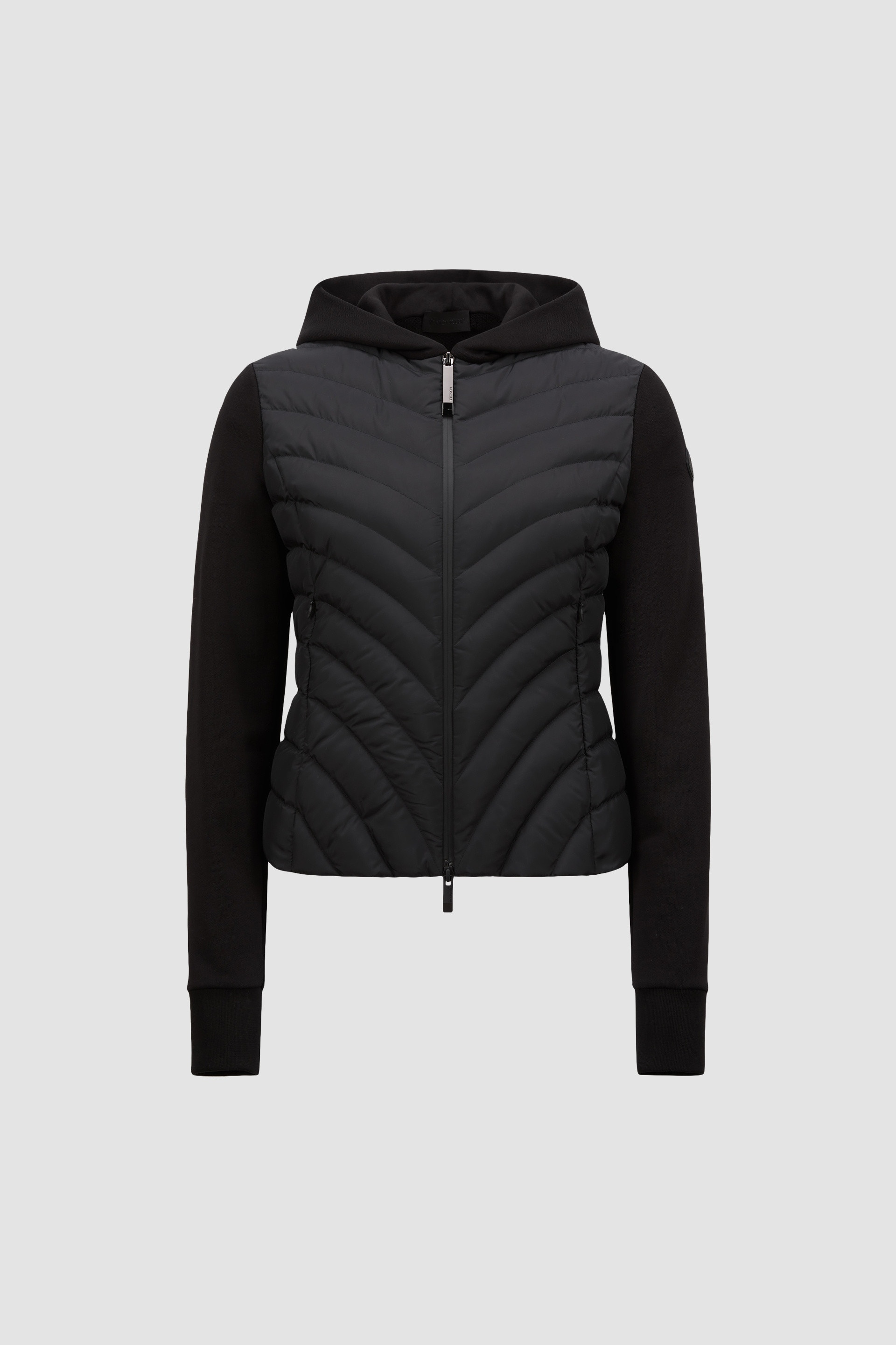 Padded Diagonal-Quilted Cotton Zip-Up Hoodie - 1
