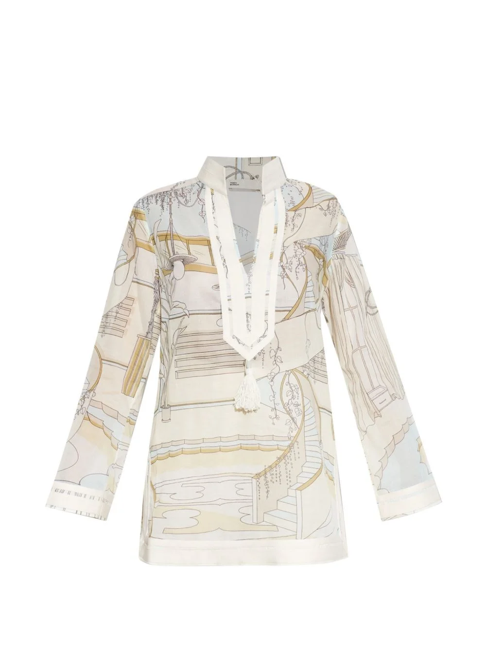 Printed cotton tunic dress - 1