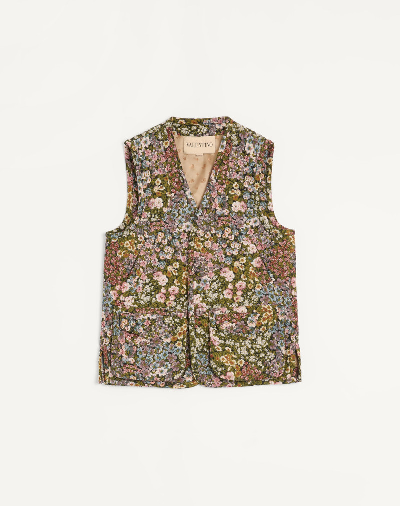 VALENTINO GOBELIN VEST WITH APRÈS L'HIVER JACQUARD PATTERN 1