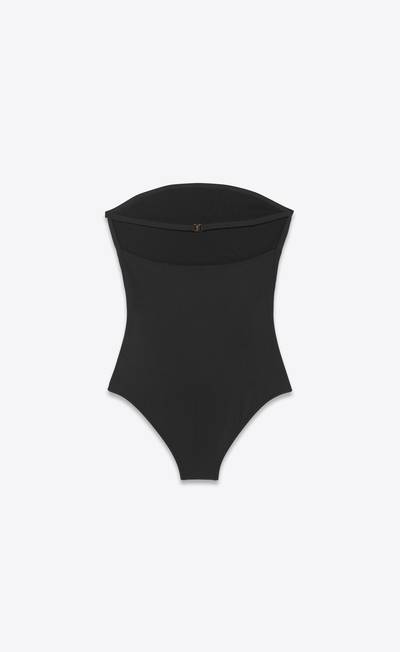 SAINT LAURENT strapless swimsuit outlook