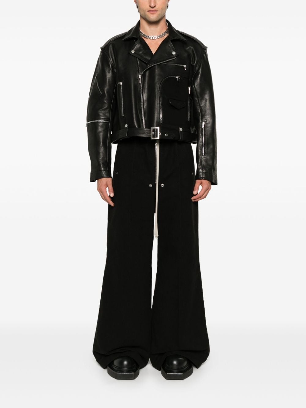 Rick Owens RICK OWENS Men Giacca Pelle Cropped Jumbo Bauhaus