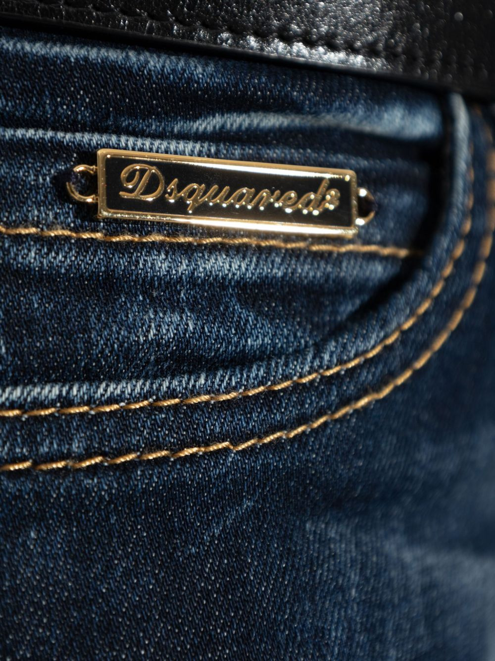 logo-plaque cropped jeans - 5
