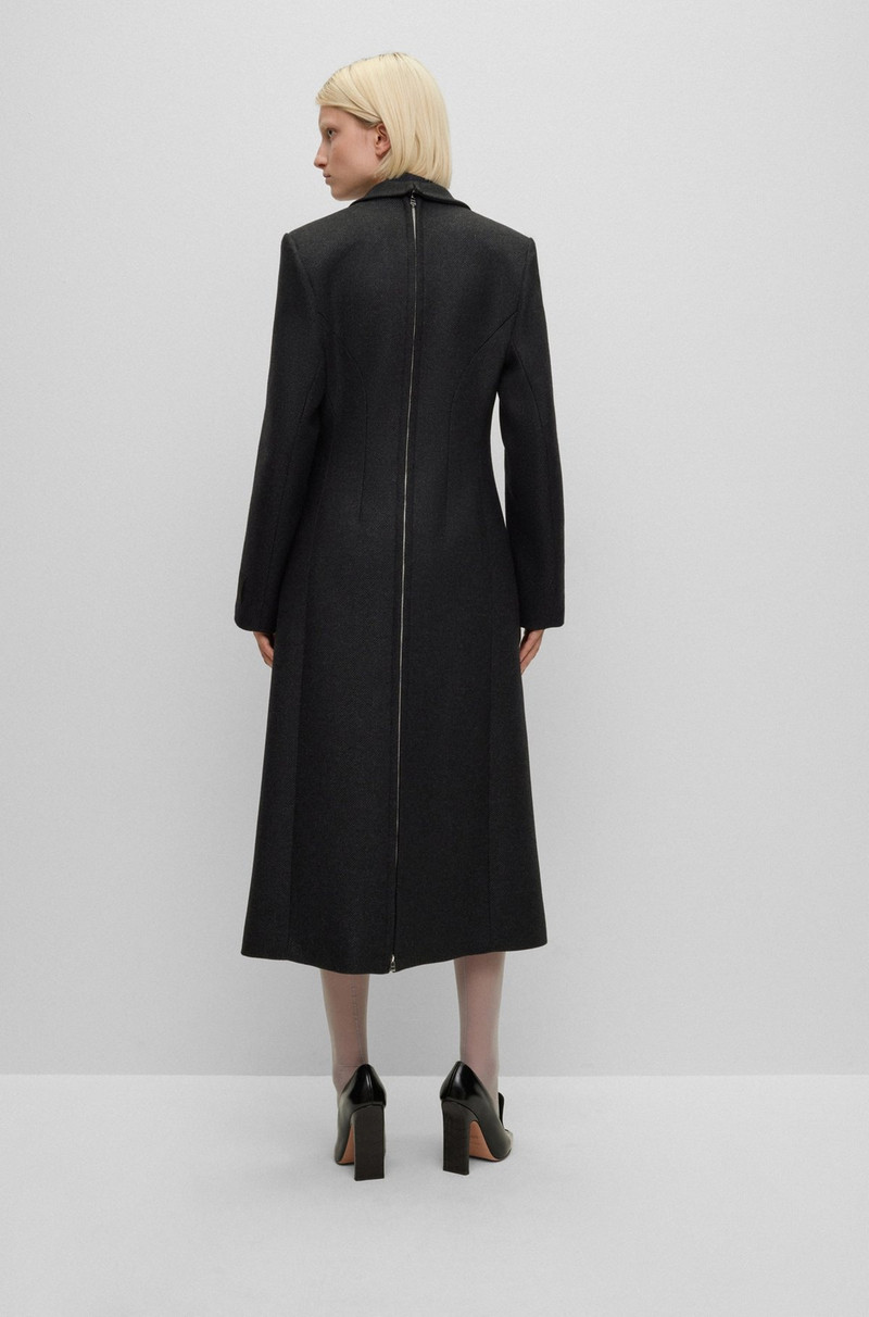 WOOL-BLEND TAILORED COAT WITH BACK ZIP DETAIL 4