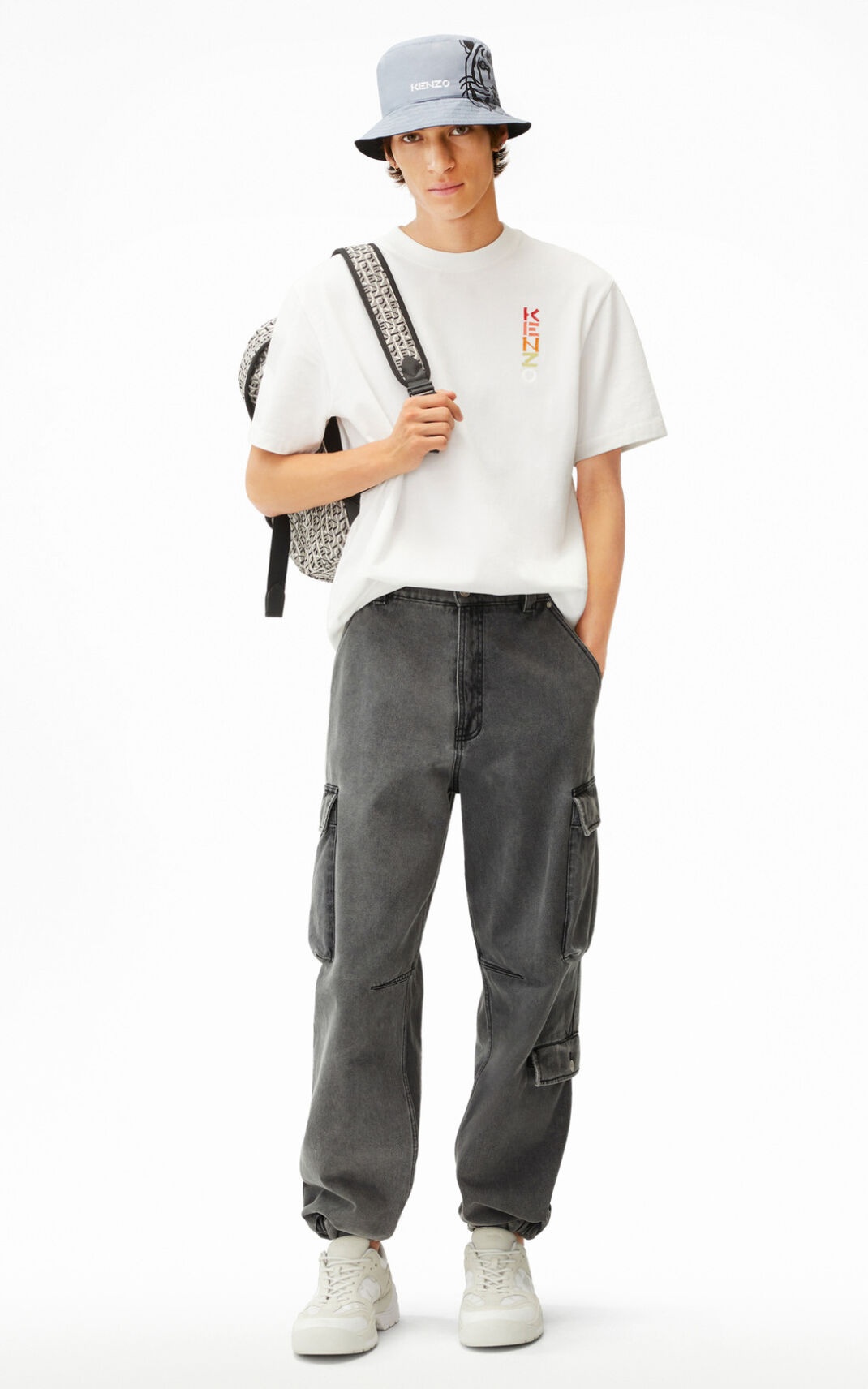 Denim cargo jogging bottoms - 3
