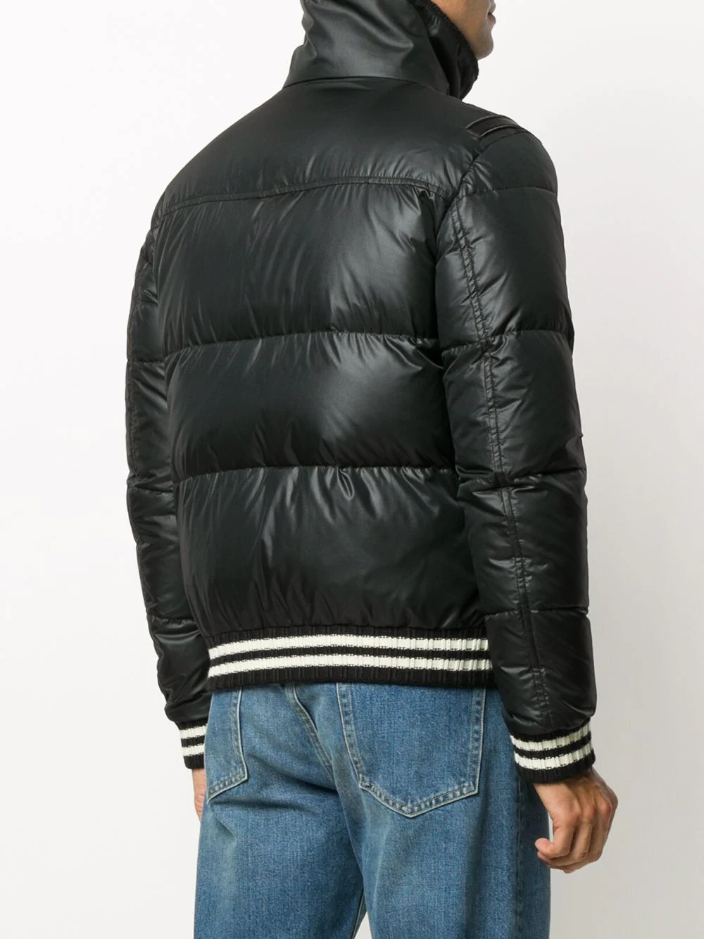 stripe-trim puffer jacket - 4