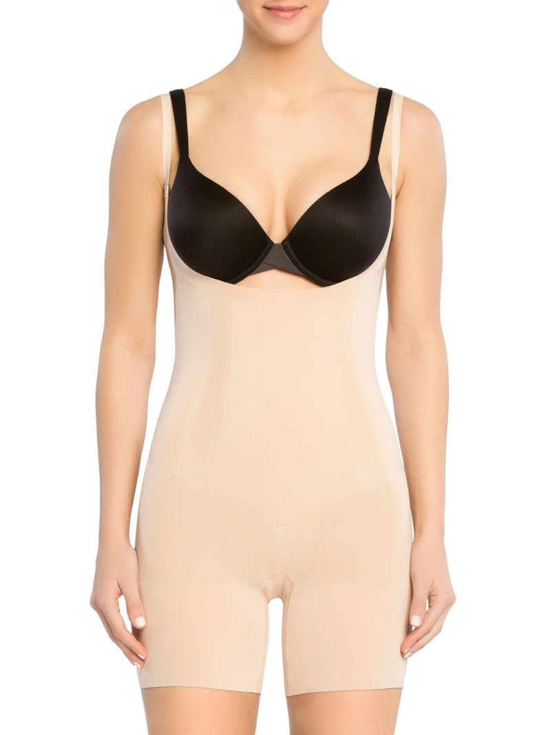 Oncore Open-Bust Mid-Thigh Bodysuit 1