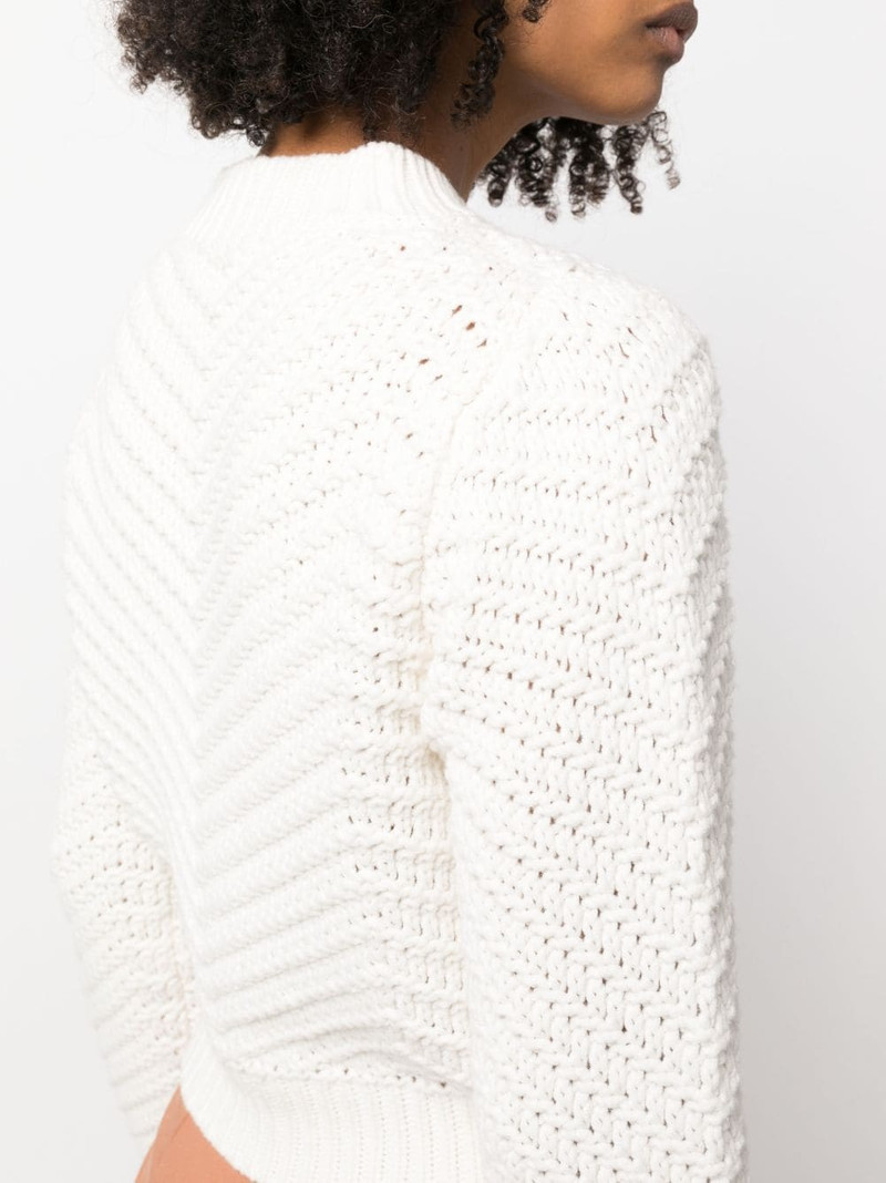 chevron-knit cashmere jumper 5