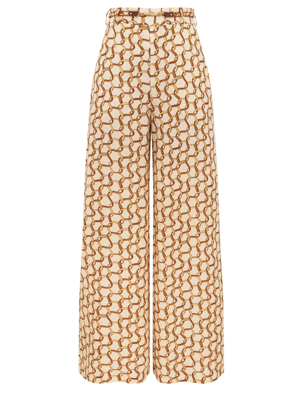 BELTED WIDE LEG PANT - 1