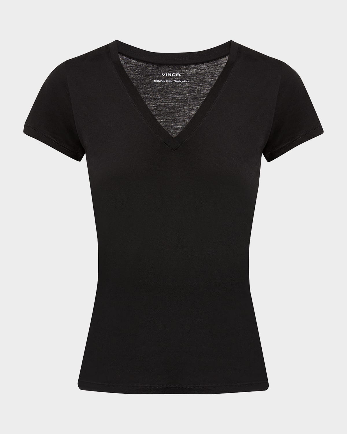 Essential Pima Cotton V-Neck Tee - 1
