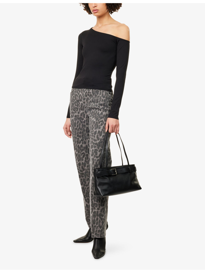 GOOD AMERICAN Weightless Scuba Stretch-Woven Top outlook