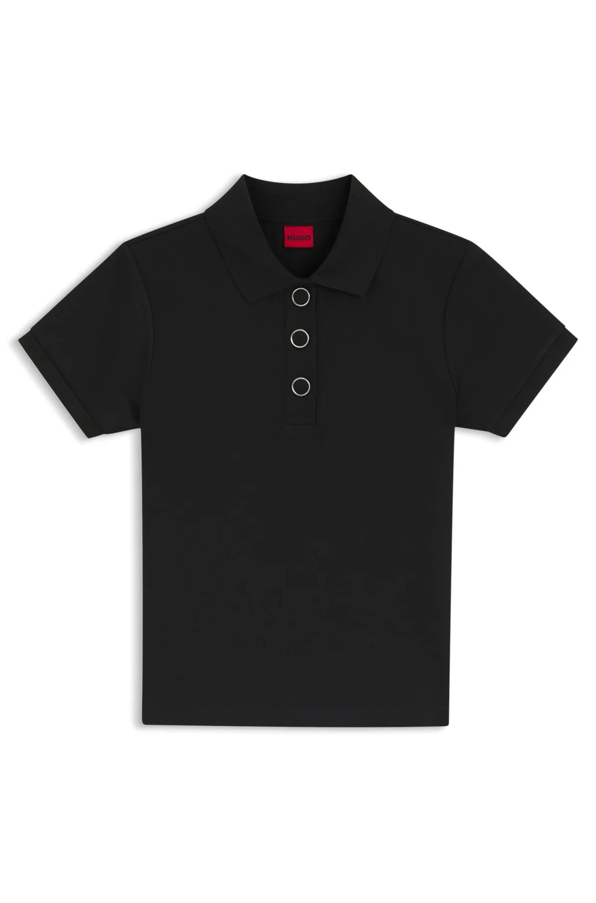 SLIM-FIT POLO SHIRT WITH METAL BUTTONS - 1