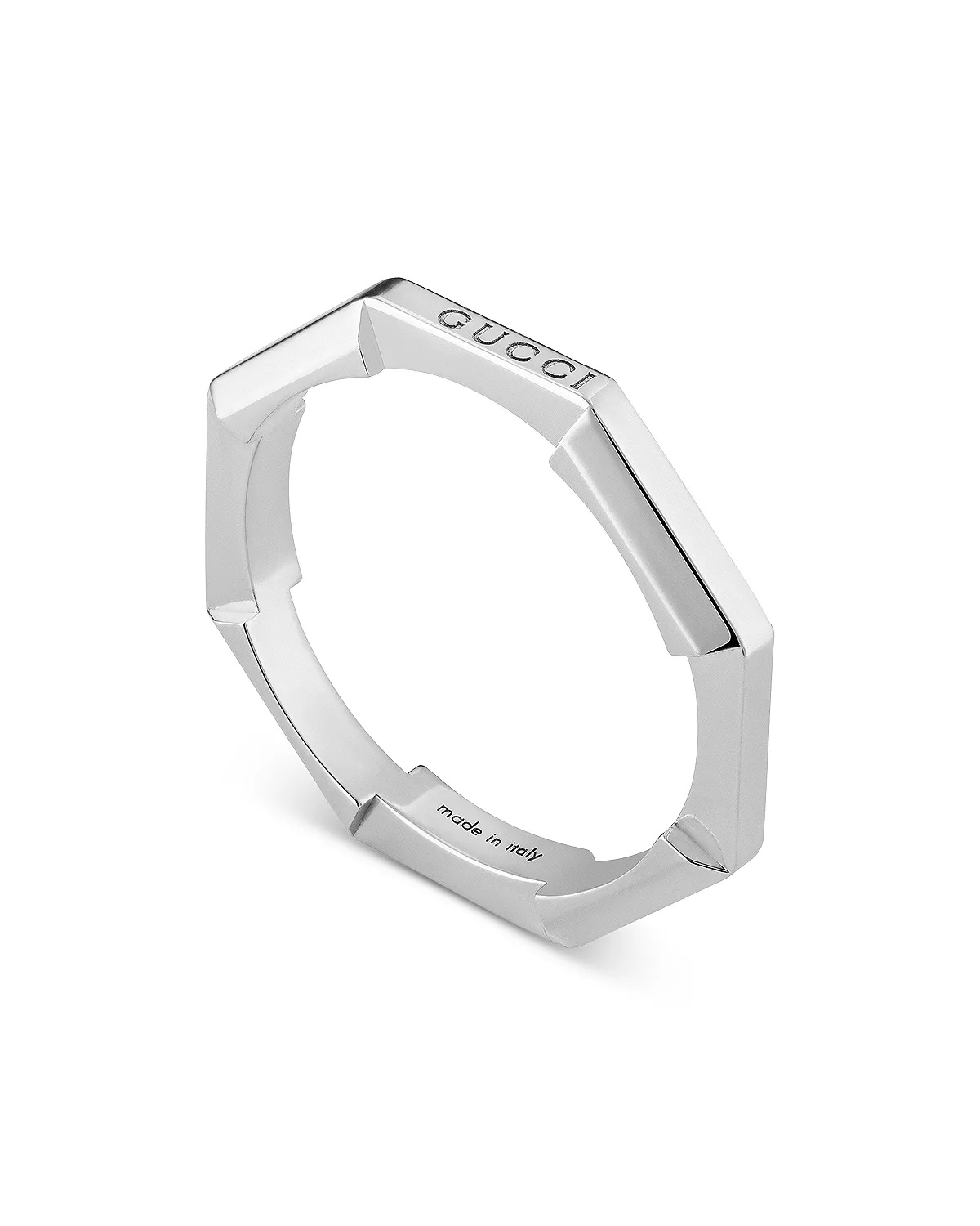 18K White Gold Link To Love Mirror Ring - 2