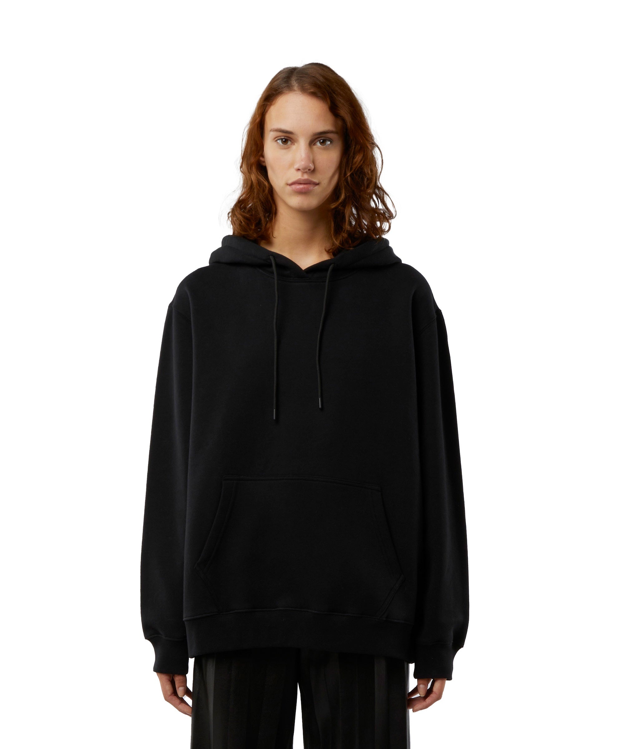 Oversized sweatshirt with a maxi logo print on the hood - 3