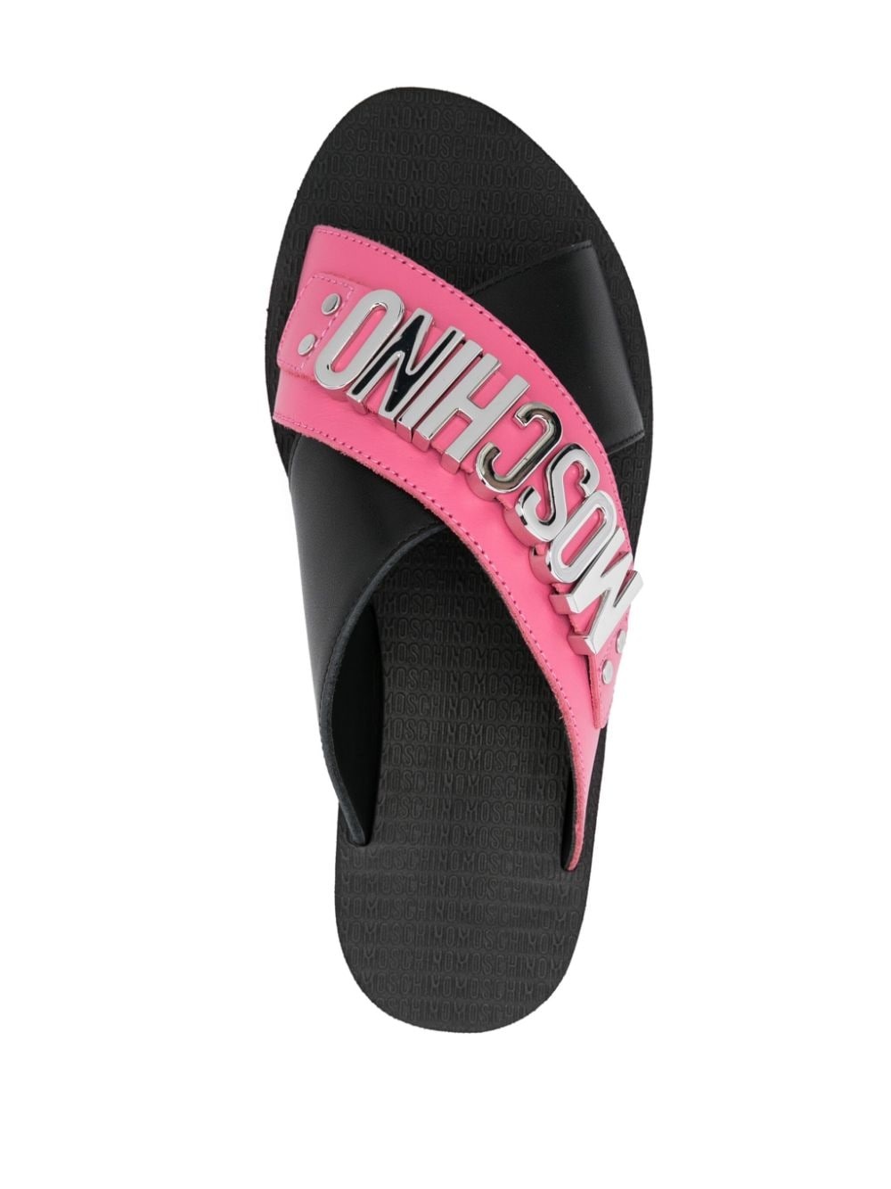 80mm logo-lettering wedge sandals - 4