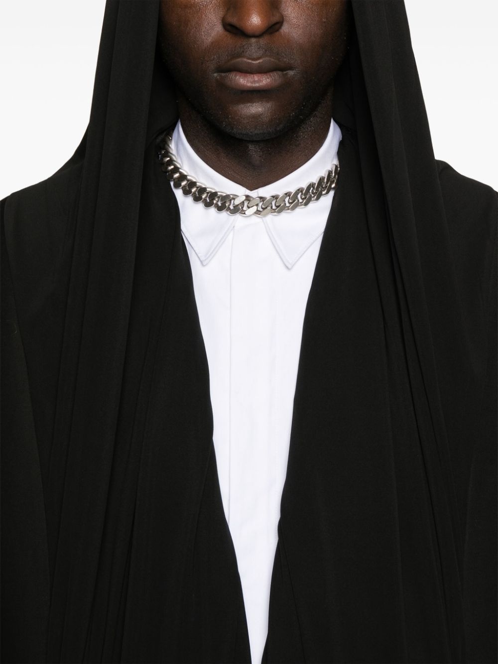 draped-detail coat - 6