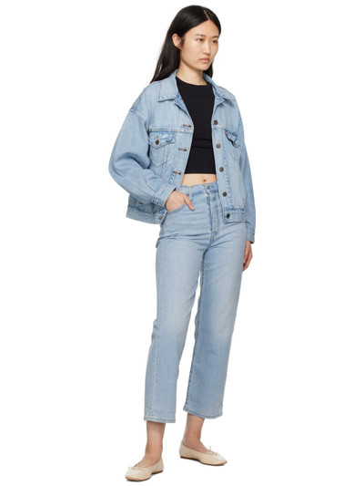 Levi's Blue Ribcage Straight Ankle Jeans outlook